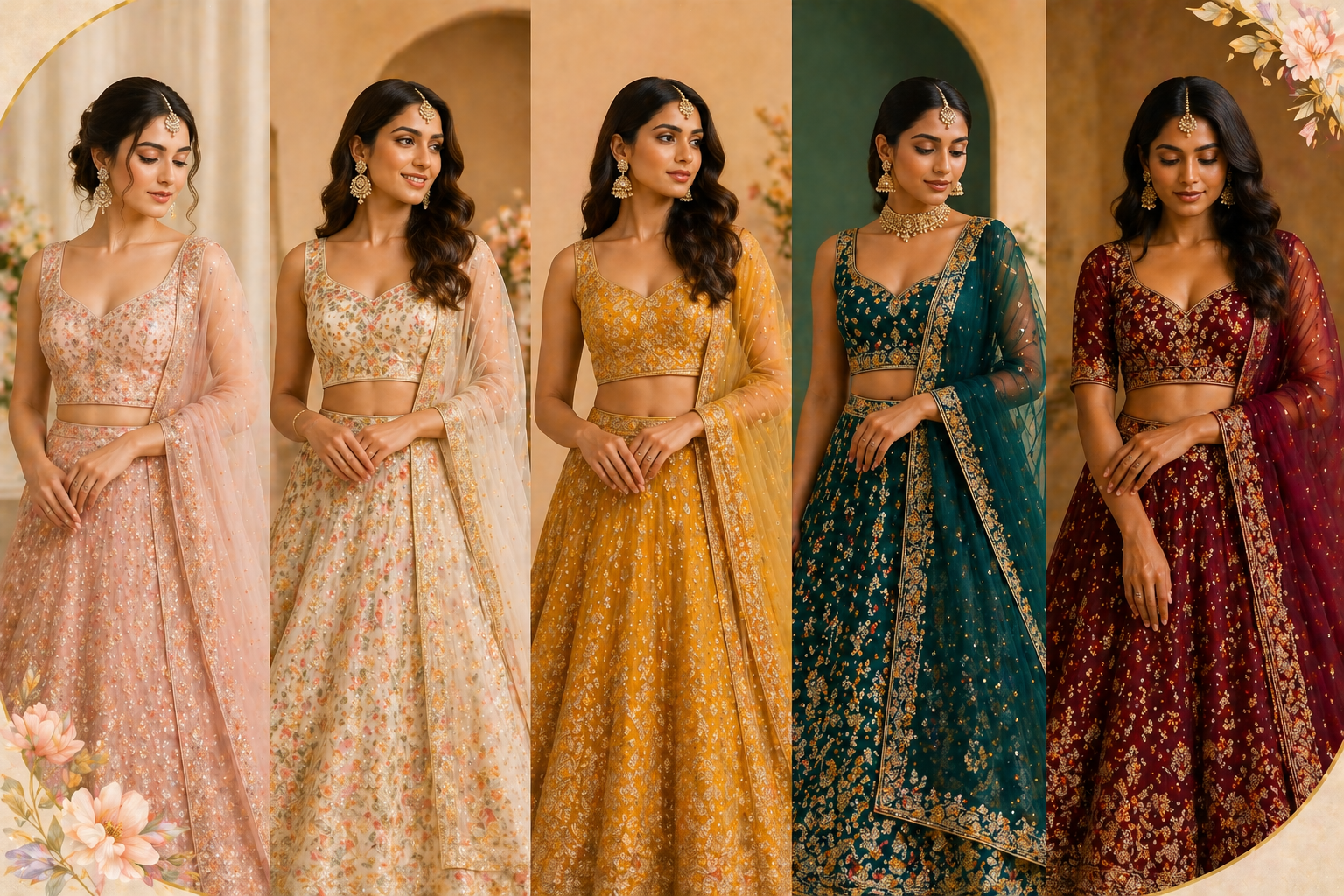 lehenga colour combinations