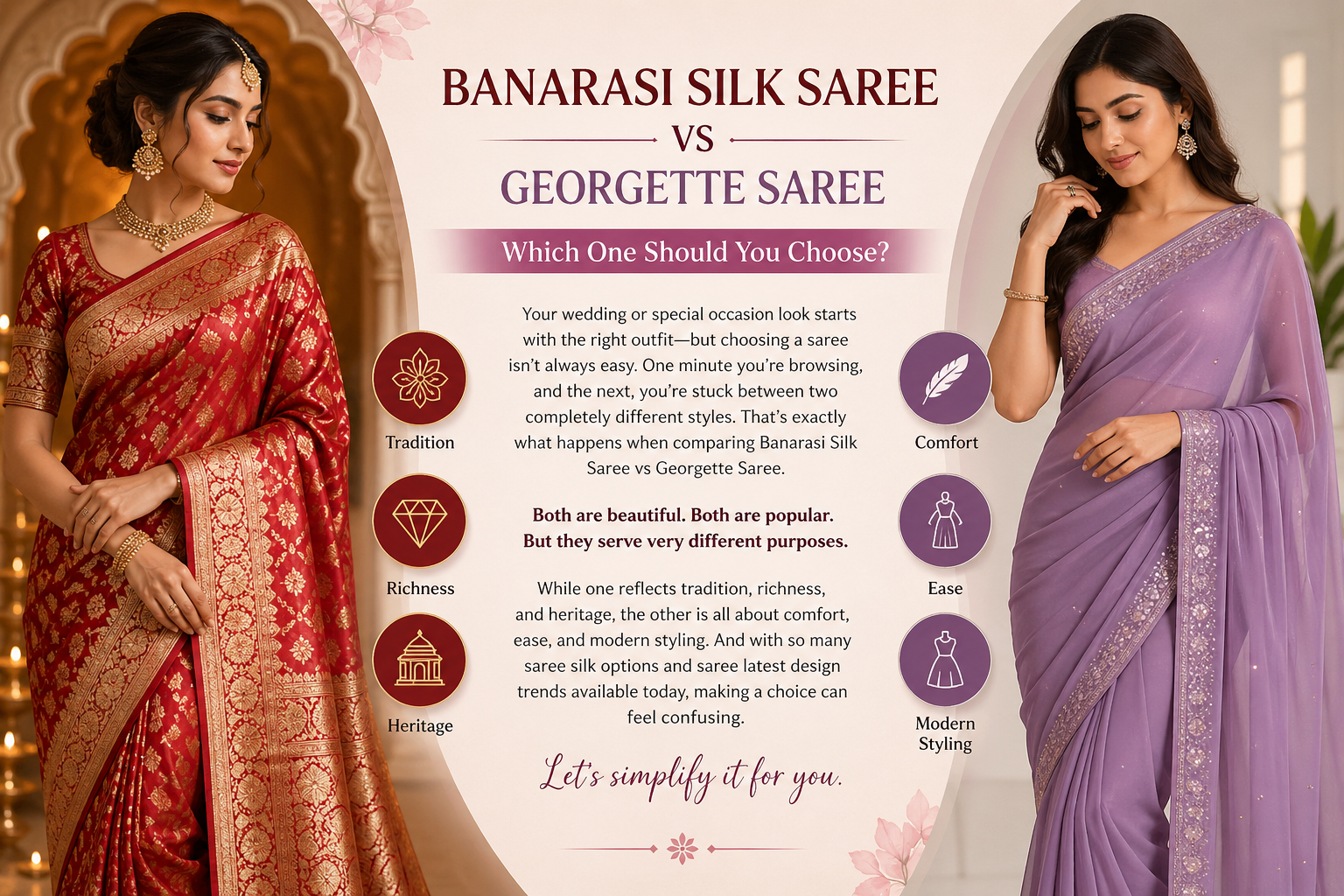 Banarasi Silk Saree vs Georgette Saree