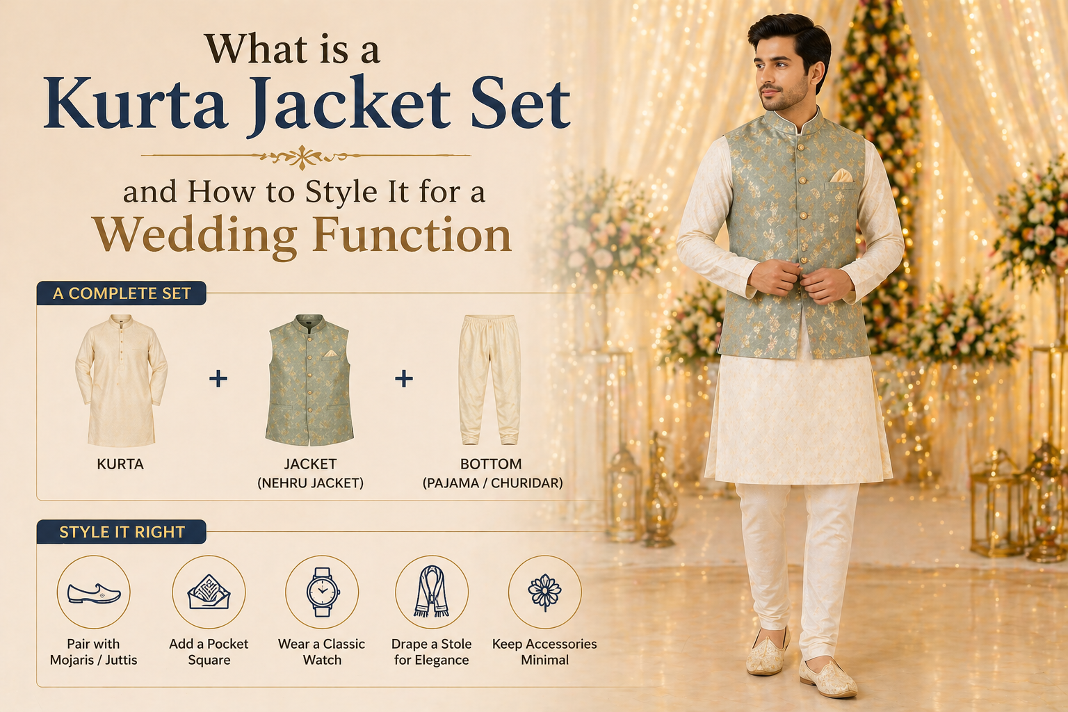 kurta jacket set