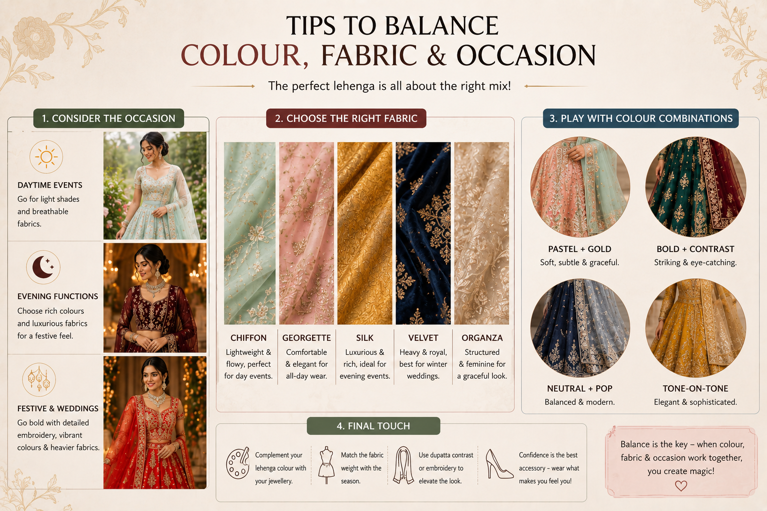 lehenga colour combinations, best lehenga colour