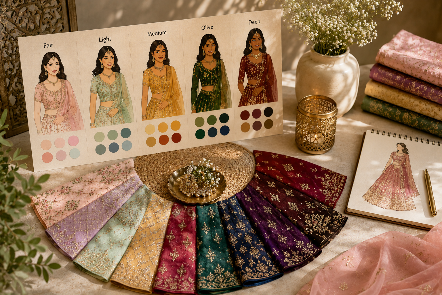 lehenga colour combinations, best lehenga colour
