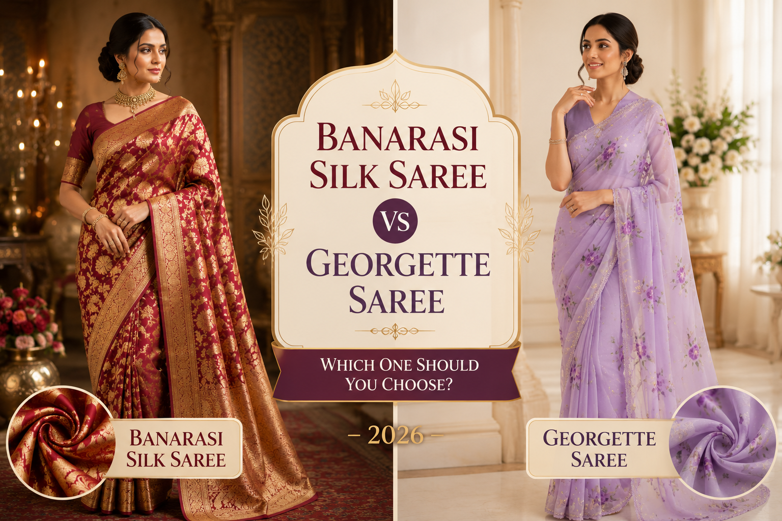 Banarasi Silk Saree vs Georgette Saree