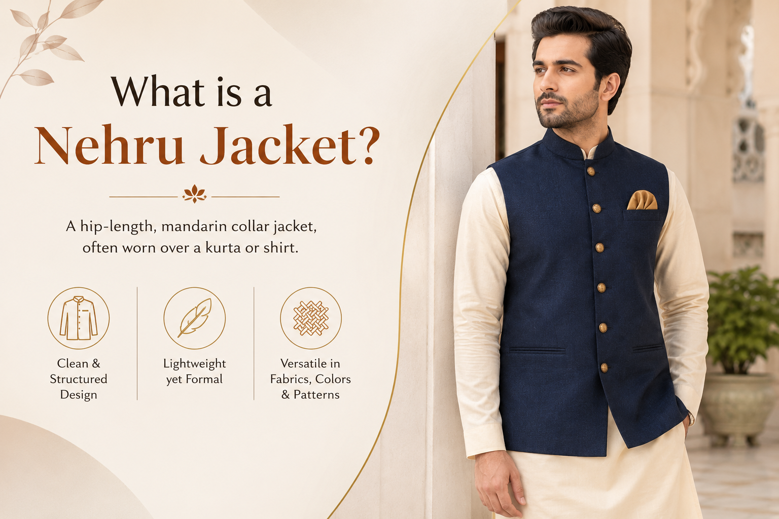 nehru jacket men, ethnic jacket