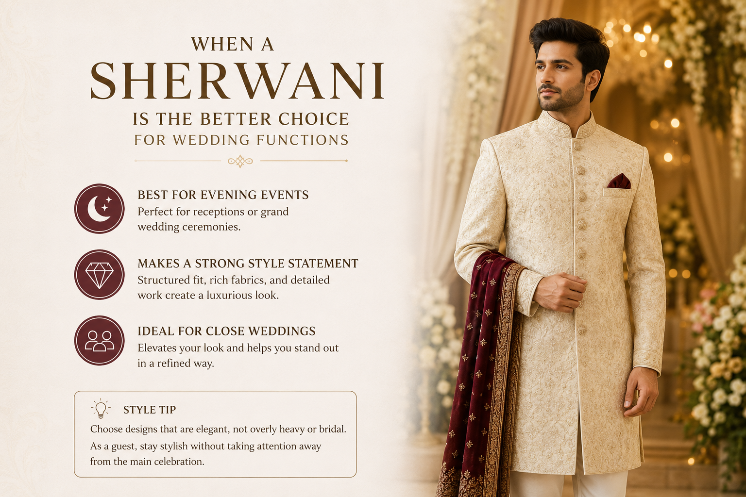 modern ethnic wear for men, best outfit for wedding guest male