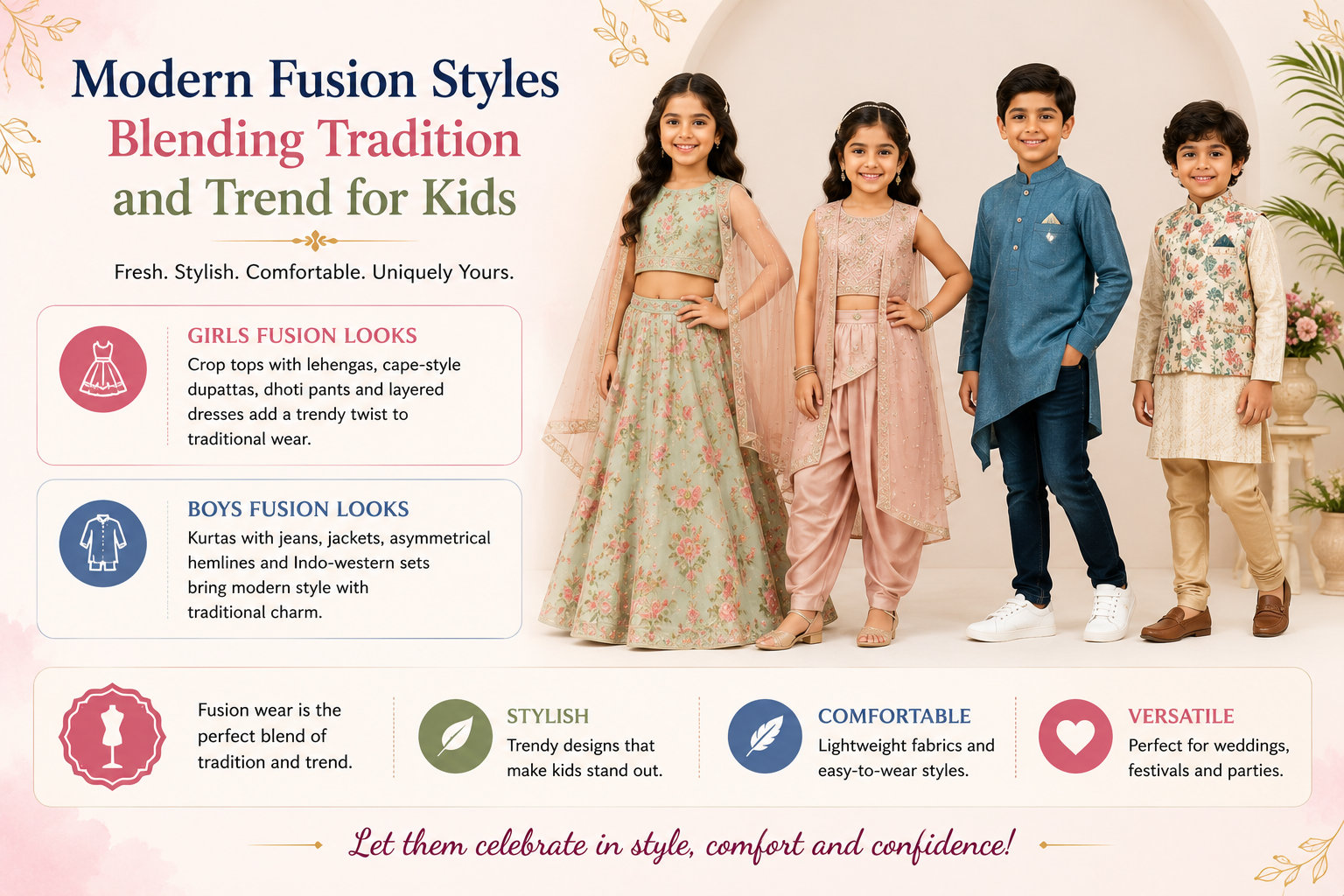 kids ethnic wear, stylish ethnic outfits for kids
