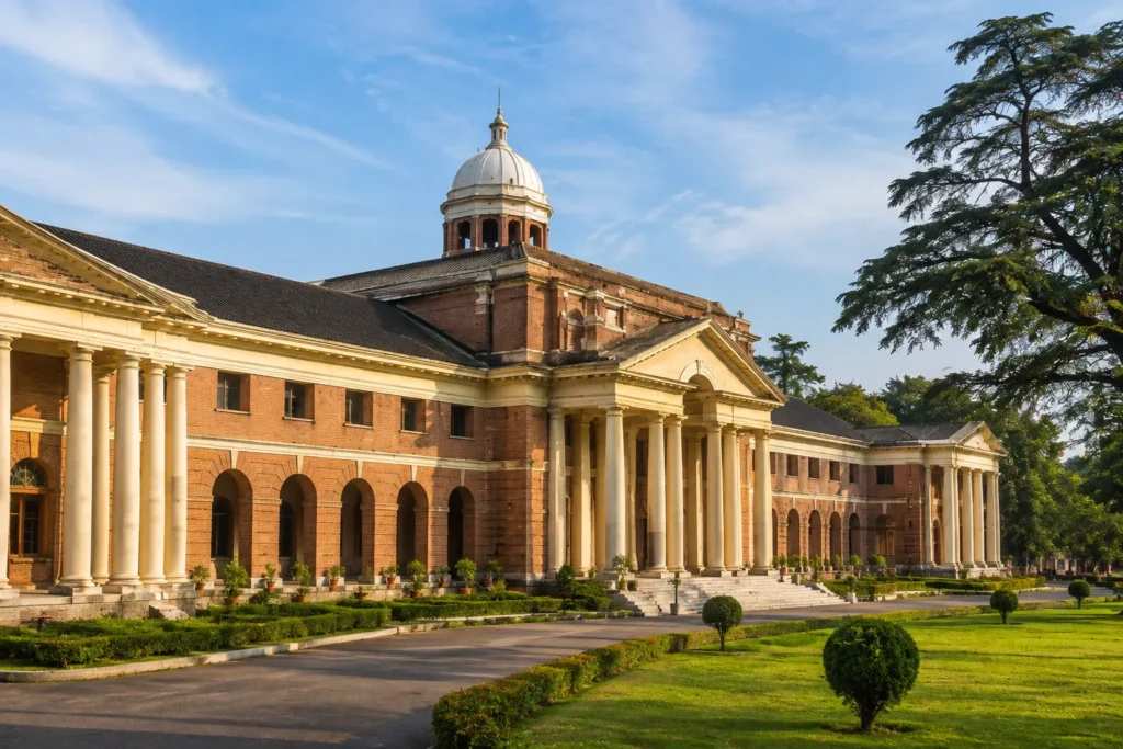 Forest Research Institute Dehradun building with landscaped gardens and historic architecture