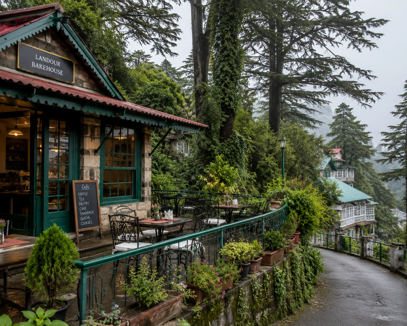 Cafe and peaceful surroundings in Landour Mussoorie